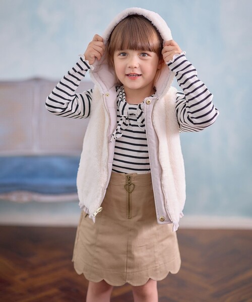 ANY（エニィ） ダウンベスト ダウン ボア リバーシブル ベスト キッズ