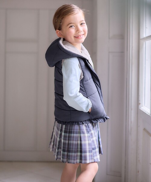 ANY（エニィ） ダウンベスト ダウン ボア リバーシブル ベスト キッズ