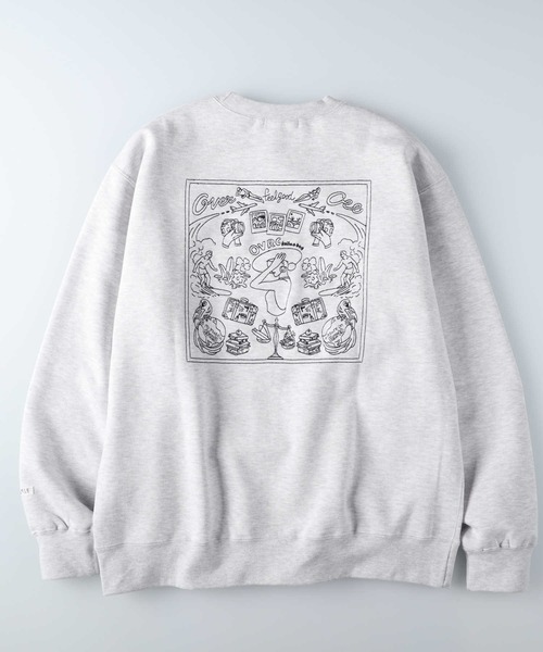 スウェット・トレーナー S-RUBEN SWEATSHIRT Right-on トレーナー スウェット BACK EMBROSWEATSHIRT メンズ