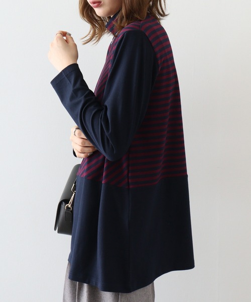 tシャツ BRODIAEA 起毛ボーダープルオーバー レディース
