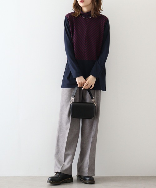 tシャツ BRODIAEA 起毛ボーダープルオーバー レディース tシャツ BRODIAEA 起毛ボーダープルオーバー レディース