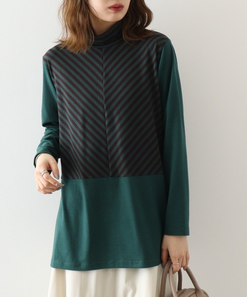 tシャツ BRODIAEA 起毛ボーダープルオーバー レディース tシャツ BRODIAEA 起毛ボーダープルオーバー レディース