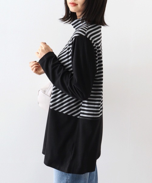 tシャツ BRODIAEA 起毛ボーダープルオーバー レディース
