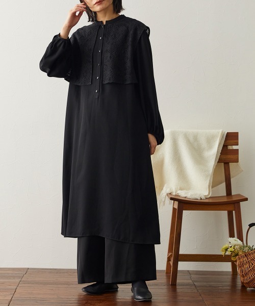 美品✨️ネイナ Neina パーティーワンピース 重ね レース フォーマル