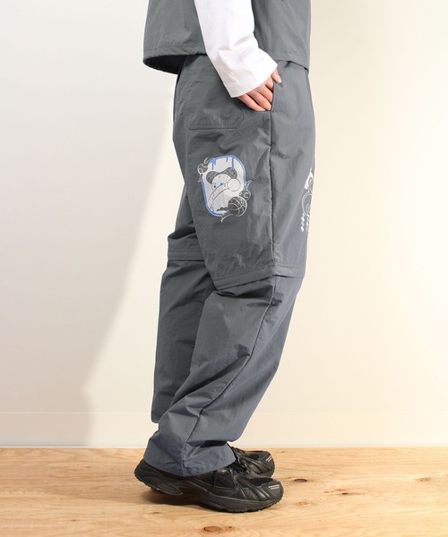 le coq sportif×NAO OKAWA ポンチョ Fサイズ ネイビー パンツ Common Noun/SPORTS Nori Okawa ナイロンパンツ