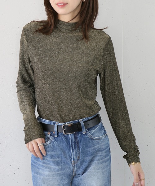 SETUP7 tシャツ 「SETUP7」 ラメシアートップス glitter sheer