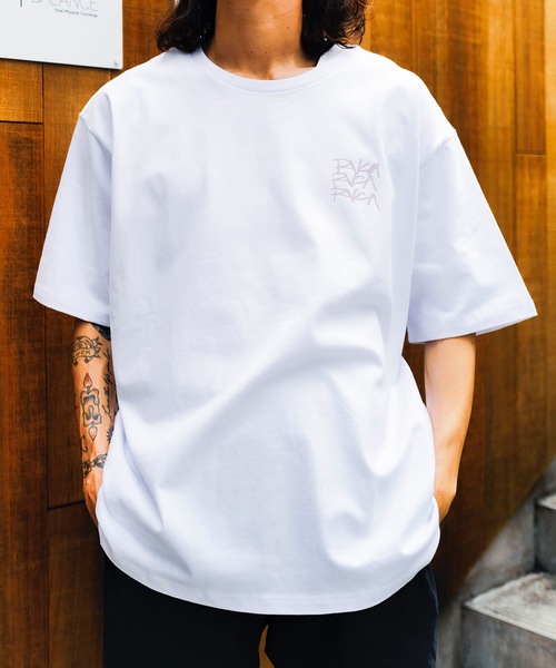 RVCA☆Wel Come Short Sleeve Tee バックプリント 半袖 Tシャツ RVCA tシャツ メンズ SCRAWLS Tシャツ 「2024年夏モデル
