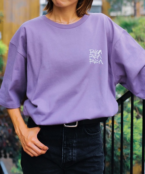 RVCA☆Wel Come Short Sleeve Tee バックプリント 半袖 Tシャツ RVCA ルーカ 半袖 Tシャツ レディース バックプリント DAISY VA