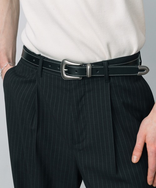 LURAKU】One tuck straight slacks / 1タックストレート