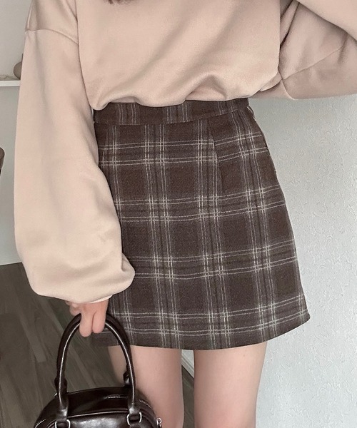 Cham. スカート チェック柄ミニスカート : ZOZOTOWN Yahoo!店
