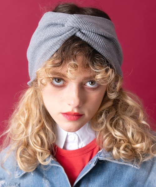 ヘアバンド an meets zakka ストレッチコットンリブクロスターバンヘア