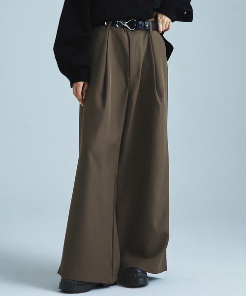 SOCCE ワイドパンツ スラックス ワイドドレープ袴スラックス メンズ