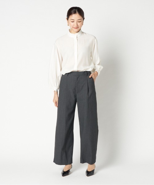 シャツ+ブラウス(長袖+七分) L'Appartement STAND FRILL BLOUSE L'Appartement DEUXIEME CLASSE（シャツ/ブラウス(長袖/七分)）の