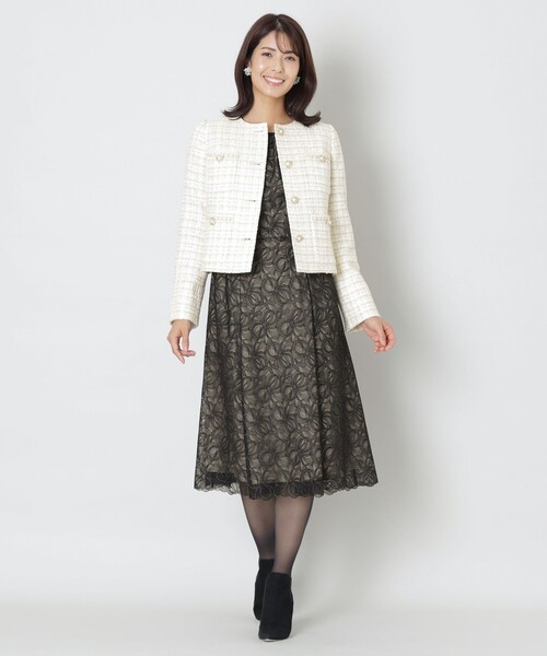 TOBECHICノーカラージャケット ツイードジャケット美品 ファンシーツイード ノーカラージャケット | トゥービーシック