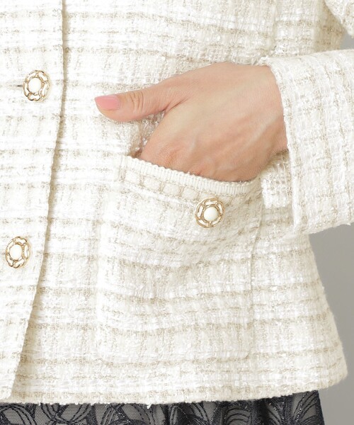 TO BE CHIC ジャケット ノーカラージャケット ファンシー