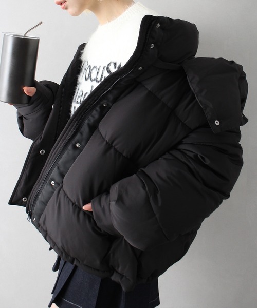 ✨未使用級 ジョット ダウンコート 2way フード取り外し可能 S フード取り外しシンプルダウンコート(90~130cm)(90cm ベージュ