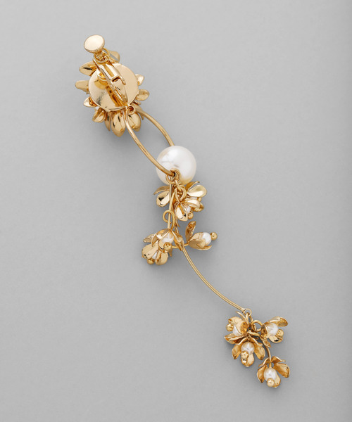 ANEMONE（アネモネ） イヤリング パール×メタルフラワーイヤリング