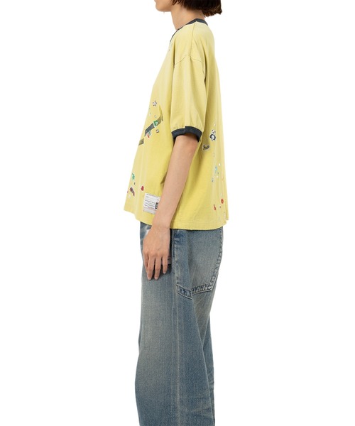 MAISON MIHARA YASUHIRO tシャツ Smily Face Printed Ringer T