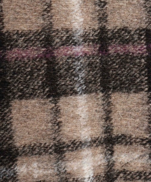 コート アウター BRODIAEA スライバーニットチェックジャケット