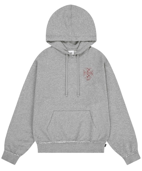OY（オーワイ） パーカー CHECK CROSS HOODIE/チェッククロスプル 
