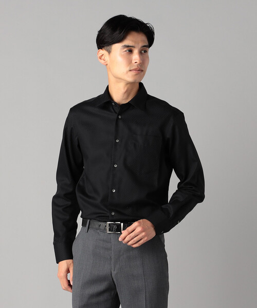 COMME CA MEN（コムサメン） シャツ 「超形態安定」「市松柄」ドビー