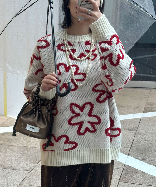 CIAOPANIC（チャオパニック） ニット セーター ハンドライクフラワー