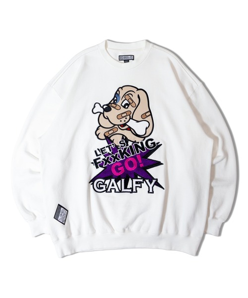 cr29 GALFY 長袖 スウェット ビッグロゴ マルチカラー メンズ3L相当 GALFY トレーナー スウェット GA×GALFY-別注GOGO!スウェット