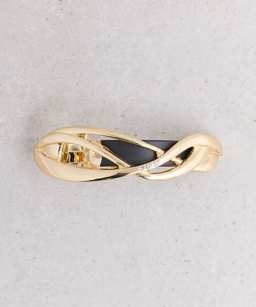 Heartdance ヘアクリップ ニュアンスクロスデザインバレッタ