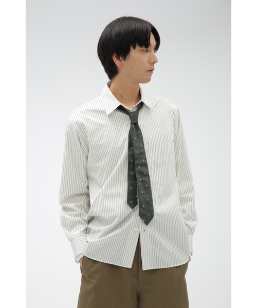 MARGARET HOWELL シャツ COTTON SILK STRIPE メンズ : ZOZOTOWN