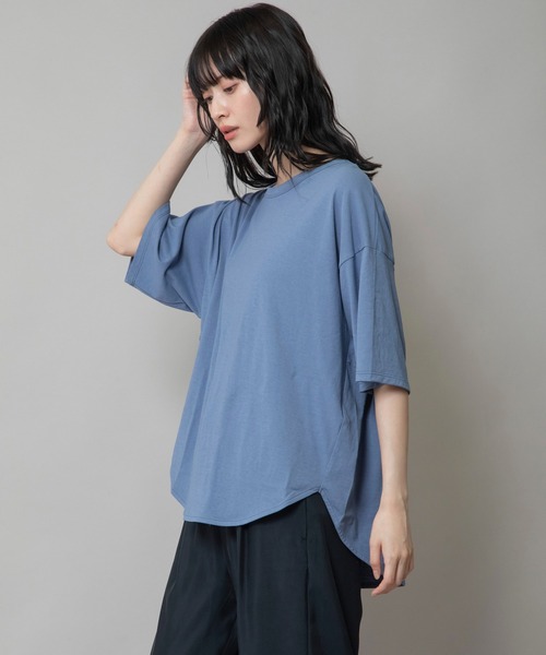 tシャツ 「接触冷感」ラウンドヘムTシャツ レディース