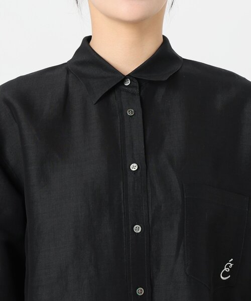 IENA ブラウス シャツ ラミーリヨセルロングシャツ レディース