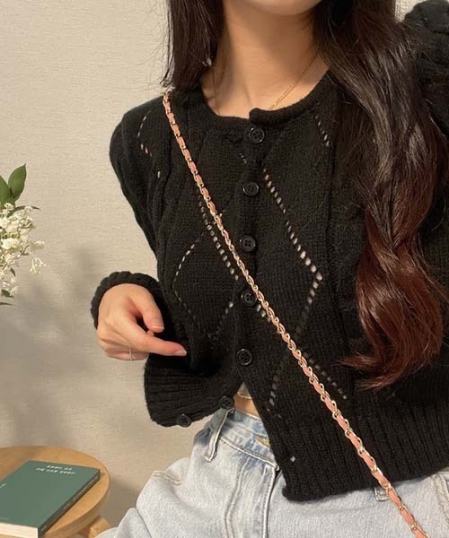 「SONA」 ニットカーディガン FREE ホワイト レディース_画像2