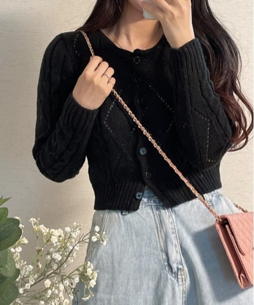 「SONA」 ニットカーディガン FREE ホワイト レディース_画像7