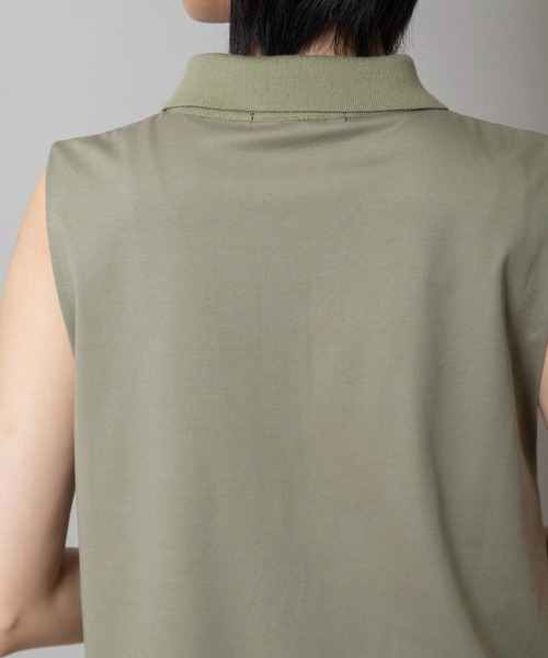 tシャツ 「UVカット」「接触冷感」スリーブレスポロトップス レディース Munich tシャツ 「UVカット」「接触冷感」スリーブレスポロ