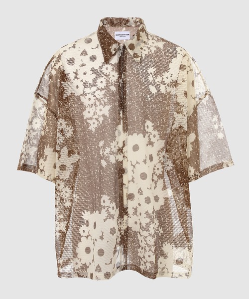 Floral Mesh Zip Polo メンズ レディース
