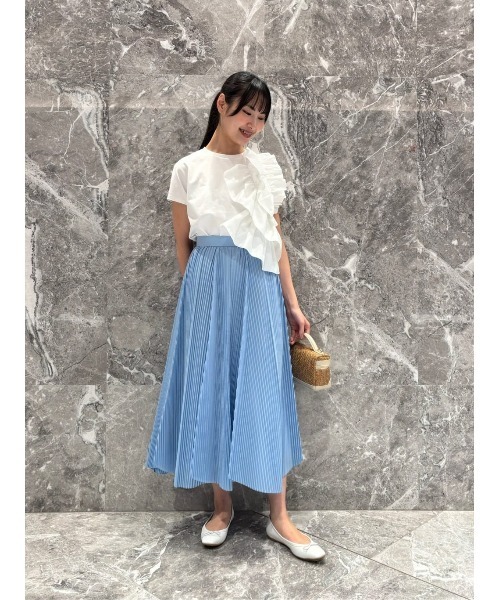 【美品】　ルルウィルビー　ギャザーレイヤーTシャツ　フリル LOULOU WILLOUGHBY】ギャザーレイヤーTシャツ