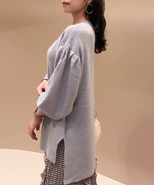 SNIDEL - SNIDELピンクニット SNIDEL（スナイデル）の「2WAYロービングショートニットプル