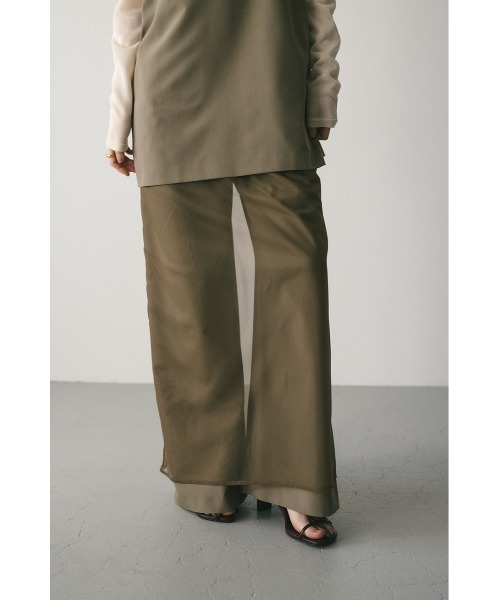 LE’RURE ベージュ シアー袖 オールインワン LE'RURE ベージュ シアー袖 オールインワン