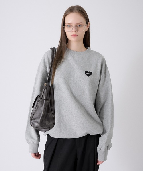 トレーナー スウェット VELCRO PATCH SWEAT レディース メンズ X-girl エックスガール CIRCLE BACKGROUND FACE LOGO BIG SWEAT