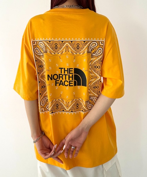 ❗️期間限定SALE❗️ノースフェイス ビッグロゴ プリント バンダナ TシャツXL THE NORTH FACE tシャツ 国内未発売 FACE(ザ・ノースフェイス