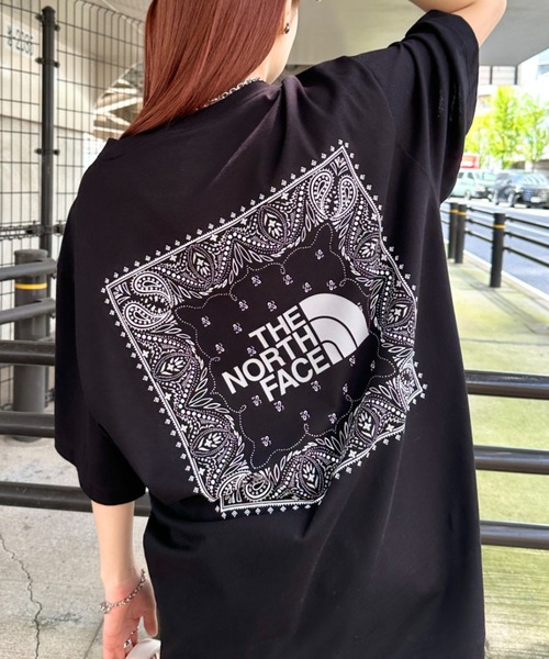 ❗️期間限定SALE❗️ノースフェイス ビッグロゴ プリント バンダナ TシャツXL THE NORTH FACE tシャツ 国内未発売 FACE(ザ・ノースフェイス