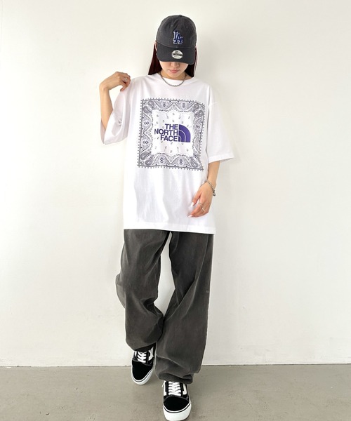 ❗️期間限定SALE❗️ノースフェイス ビッグロゴ プリント バンダナ TシャツXL THE NORTH FACE tシャツ 国内未発売 FACE(ザ・ノースフェイス
