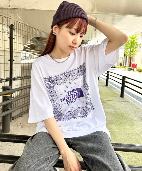 ❗️期間限定SALE❗️ノースフェイス ビッグロゴ プリント バンダナ TシャツXL THE NORTH FACE tシャツ 国内未発売 FACE(ザ・ノースフェイス