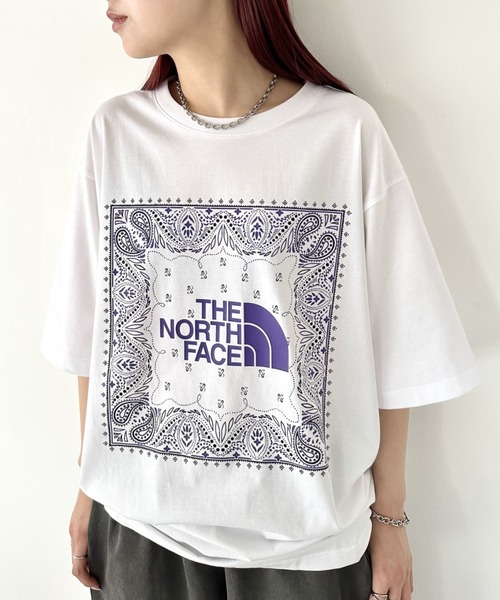 ❗️期間限定SALE❗️ノースフェイス ビッグロゴ プリント バンダナ TシャツXL THE NORTH FACE tシャツ 国内未発売 FACE(ザ・ノースフェイス