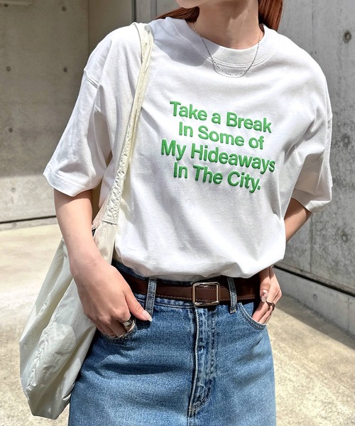 tシャツ ロゴプリントオーバーサイズTシャツ レディース ANME tシャツ 立体ロゴプリントオーバーサイズ半袖Tシャツ