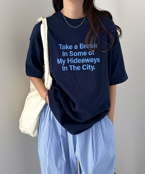 ANME tシャツ 立体ロゴプリントオーバーサイズ半袖Tシャツ