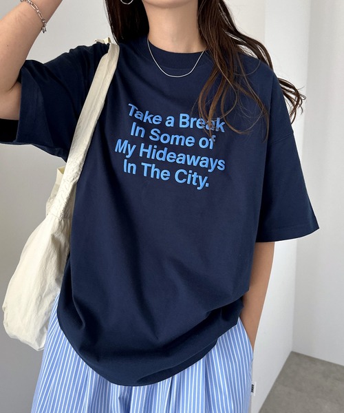 RHUDE★オーバーサイズ ロゴプリント Tシャツ ANME tシャツ 立体ロゴプリントオーバーサイズ半袖Tシャツ
