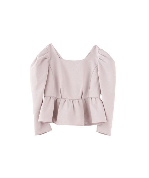 Her lip to tシャツ Volume Sleeve Jacquard Top レディース 