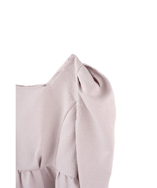Her lip to tシャツ Volume Sleeve Jacquard Top レディース