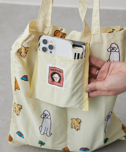 美品 ear papillonner 招き猫 2wayトート＆ショルダーバッグ まねきねこ 《ミニポーチ付き/軽量》招き猫トート＆ショルダー